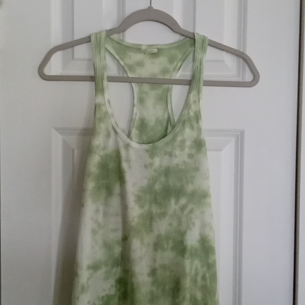 Tultex Light Green Tie-Dye Tank Top - Picture 2 of 5
